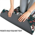 thumbnail image 3 of Green Skull Rose Pattern Hot Yoga Mat Towel Non Slip for Hot Yoga - Quick-Drying Yoga Mat Cover with 4 Corner Pockets with Travel Bag - Hot Yoga Towel Non Slip Grip Moisture Wicking Sweat 70"x26", 3 of 6