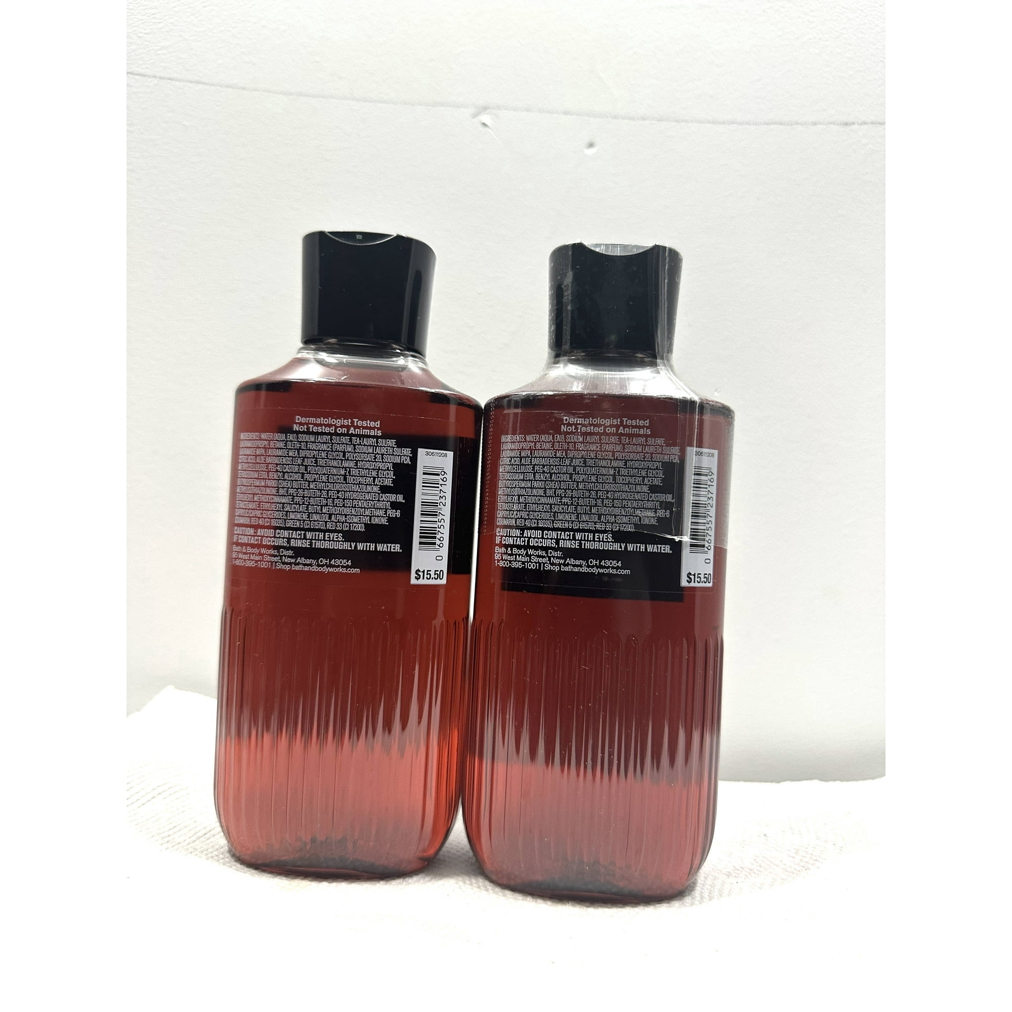 Bath & Body Works Bourbon Men's Collection 3-in-1 Hair, Face, and Body Wash 10 fl. oz. Lot of 2