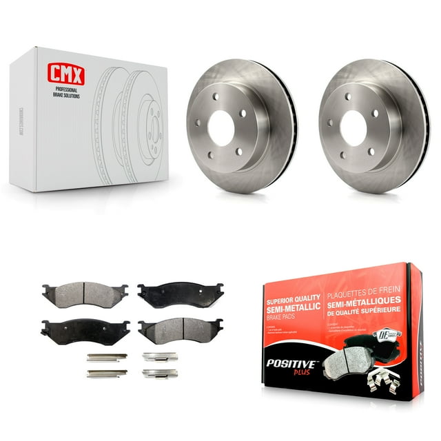 Transit Auto Front Disc Brake Rotors and Semi-Metallic Pads Kit for Car 2000-2001 Dodge Ram 1500 4WD K8F-100196
