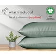 thumbnail image 4 of California Design Den King Pillow Cases Set of 2 - 100% Organic Cotton Pillowcases, Crisp Percale, Soft and Durable, Fits King Pillows - Sage Green, 4 of 10