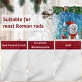 thumbnail image 7 of Merry Christmas Valances for Windows, 54 x 18in, Xmas Santa Elk Snowman Gifts Bell Winter Snowflake Blue Rod Pocket Kitchen Valance Curtain Light Filtering Window Treatments for Living Room Bedroom, 7 of 7