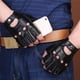 thumbnail image 2 of Guantes Cortos de Piel Sintética para Hombre Sunnimix Guantes cortos sin dedos Botón negro, 2 of 8