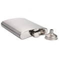 thumbnail image 4 of Paquete de 2 petacas para licor de acero inoxidable de 8 onzas a prueba de fugas con embudo, juego de petaca para hombres y mujeres (plata) ER, 4 of 7