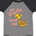 thumbnail image 4 of Inktastic My Grandpa Loves Me Cute Giraffe Boys or Girls Baby Bodysuit, 4 of 5
