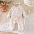 thumbnail image 4 of HCNTES Baby Girl Clothes Winter Baby Girls Floral Bodysuit Winter Romper Girls Preemie Long Sleeve Sleepers Pajamas 0 3 6 Months, 4 of 7