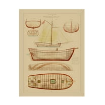 Vision Studio 'Small Antique Ship Plan III' Canvas Art