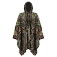 thumbnail image 1 of Poncho de lluvia de camuflaje 3D - Chubasquero impermeable con capucha para niños y adultos - Ideal para acampar y hacer senderismo al aire libre, 1 of 7