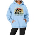 thumbnail image 2 of WEAIXIMIUNG Chandails en Molleton pour Femmes Grande Taille Sweat à Capuche Décontracté Col Rond Imprimé Animal Lettres Anglaises, 2 of 3