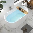 thumbnail image 5 of Vanity Art Bordeaux 51" Acrylic Freestanding Soaking Bathtub, Pure White, 5 of 5