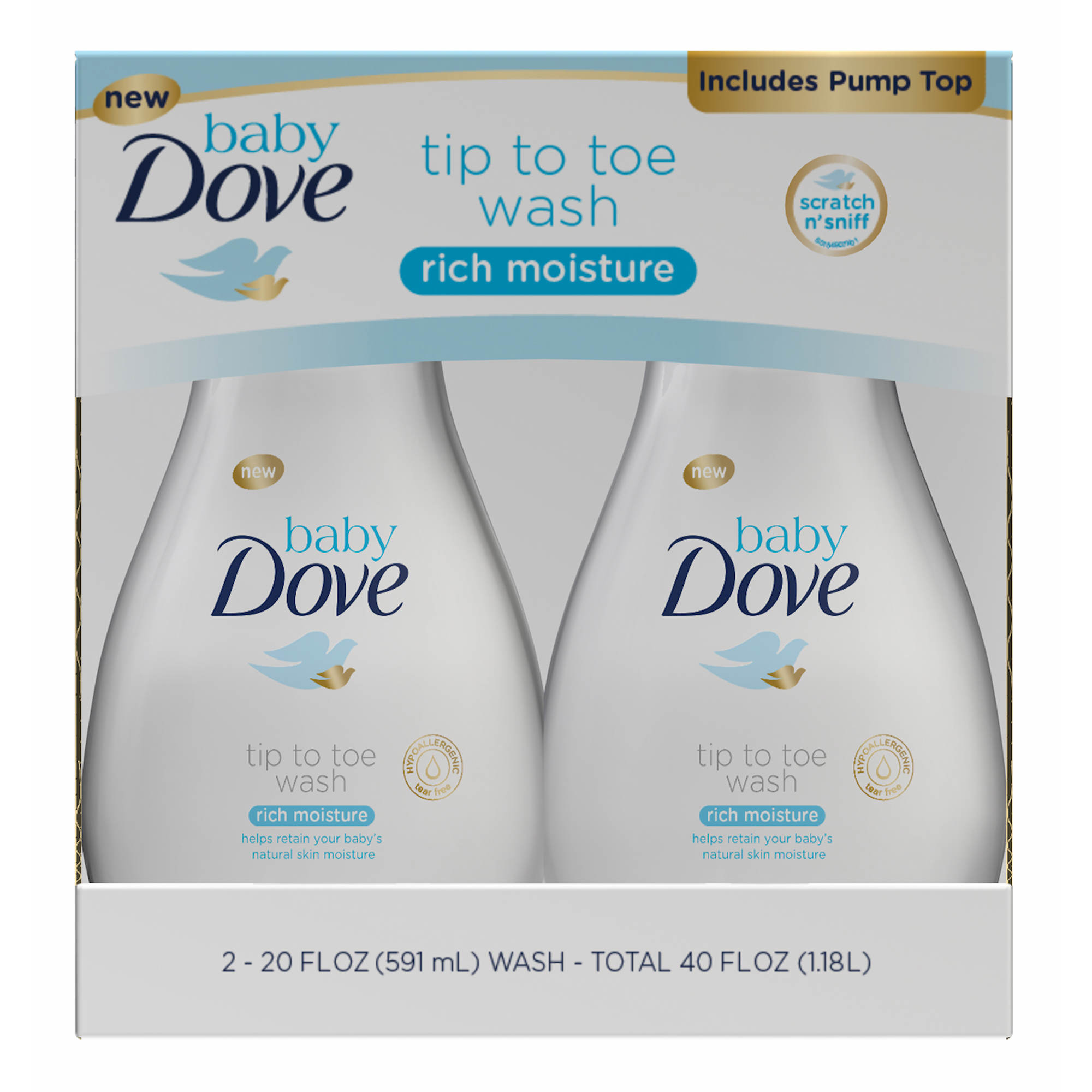 Product of Baby Dove Rich Moisture Tip to Toe Wash, 2 ct./20 oz. (baby