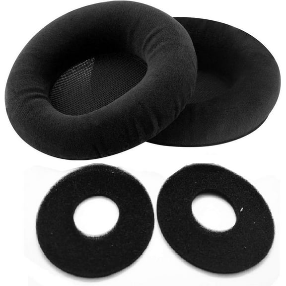 2x Earpads Replacement for AKG K701, K702, Q701, Q702, K601, K612, K712 Headphone Earmuff Cushion Ear Pads Velour (Black)