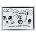 thumbnail image 3 of Ming’s Mark RV Home Outdoor Mat, “Home Is Where We Park It”, Black/White, 8’ x 11’, Reversible, 3 of 3