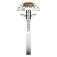 thumbnail image 3 of 1.86 ct Round Cut Simulated Champagne Diamond with Simulated Diamond Halo Accents 18K White Gold Womens Engagement Ring, 3 of 5
