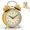 Yellow, variant on Loud Alarm Clock for Heavy Sleepers Silent Metal Double Bell Alarm Clock Battery Operated Multifunctional for Study Room Apartment School Early Morning Reminder