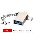thumbnail image 2 of Convertidor OTG 2 en 1: adaptador de USB 3.0 a micro USB y tipo C para teléfono o tableta, 2 of 2