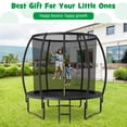thumbnail image 2 of Topbuy Trampoline 8FT Recreational Trampoline with Ladder Enclosure Safety Pad and Anti-Rust Galvanized Steel Frame Black, 2 of 9