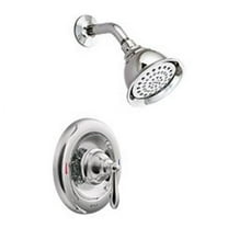 Moen 82495C Single Handle Posi-Temp Pressure Balanced Shower Faucet, 4-inch Showerhead, Chrome