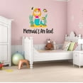 thumbnail image 3 of Mermaid's Are Real Creatures Princess Fish Starfish Queen Sweet Dreams Bedtime Unicorn Lovely Dream Holiday Decorating Bedroom Wall Decal Sticker Cling - Size: 30 In X 27 In, 3 of 5