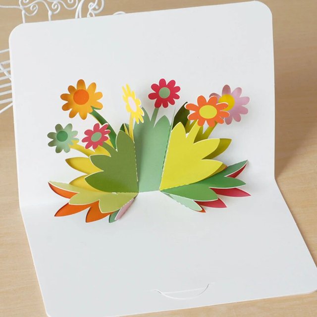 Tarjetas de Felicitación Pop-Up plegables 3D de 8 estilos con sobre, casa, pastel, Animal, forma de flor, fiesta de cumpleaños, regalos de invitación