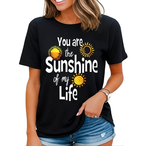 You Are The Sunshine Of My Life Shirt Couple Mom Dad Kid T-Shirt Black Small