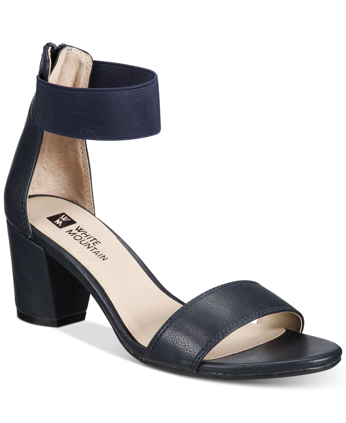 white mountain navy sandals
