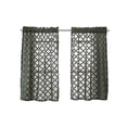 thumbnail image 3 of Linen Kitchen Curtains 29 Inch Tier Drapes Light Filtering Farmhouse Cafe Curtains Small Rustic Country Linen Window Curtains Rod Pocket Bathroom Laundry Room RV 2 Panels, 3 of 5