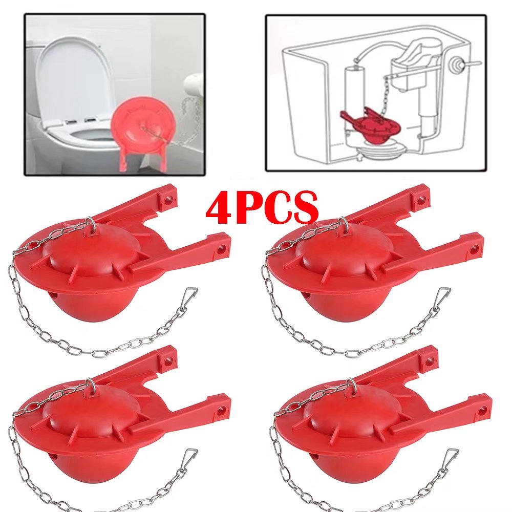 4 Pack Toilet Flapper Universal Replacement for Fush Valve, High
