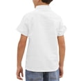 thumbnail image 3 of Langwyqu Short Sleeved Solid Color Boys Henley Blouse Children Button Tops With Pocket For 3-14 Years, 3 of 5