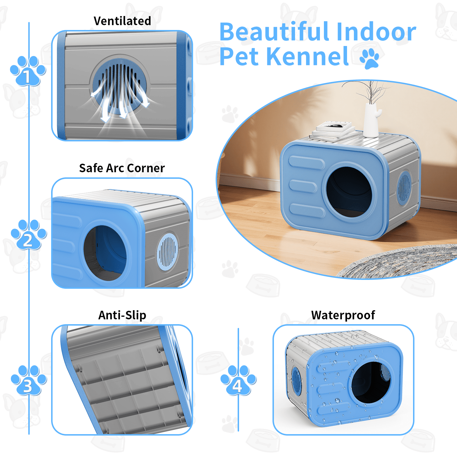 FICARTS Cat House for Indoor & Outdoor Cats - Resin Weatherproof Shelter with Camera - Shaped Design, Versatile for Home & Yard Use