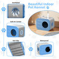 thumbnail image 6 of Indoors Camera-Shaped Cat House - Cat Box for Indoors & Outdoors Weatherproof Cat Shelter for Small and Medium Cats,Blue&Grey, 6 of 10