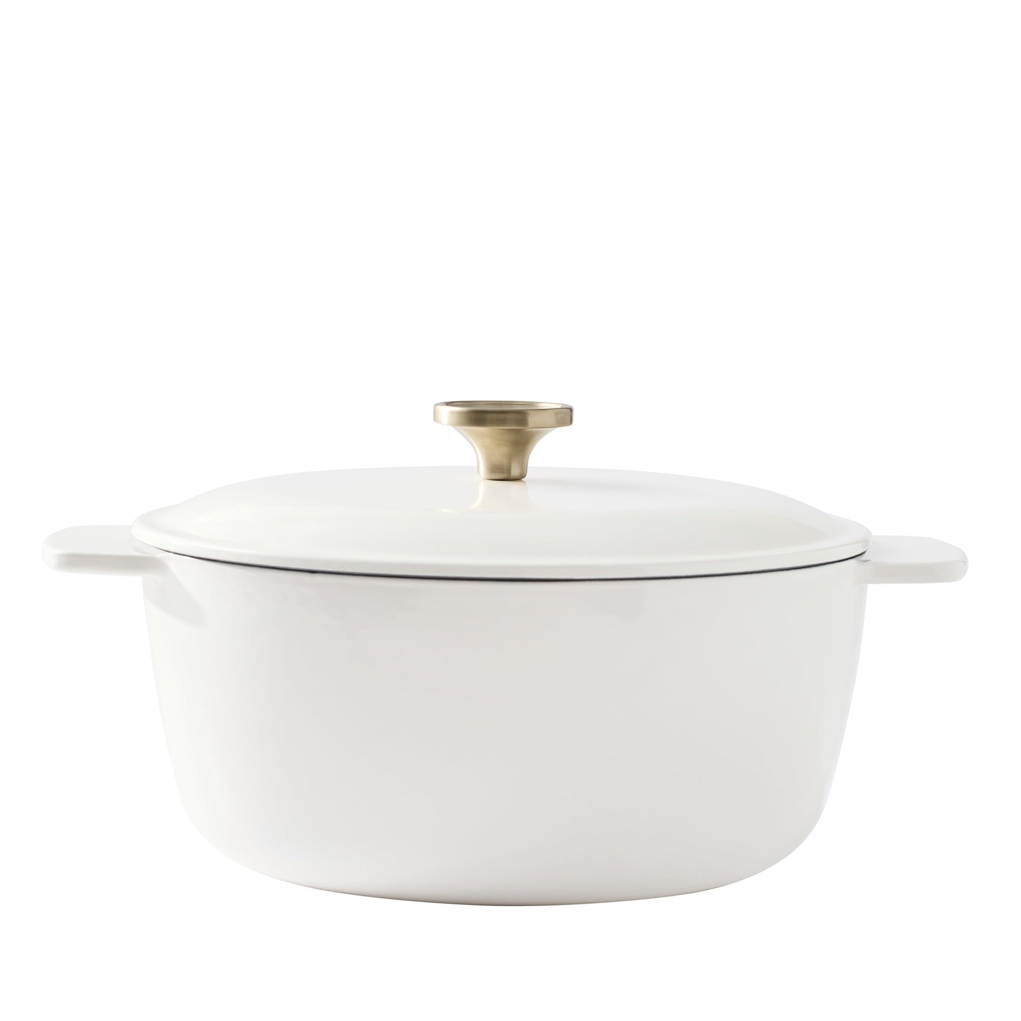 Better Homes & Gardens 5 qt Cast-Iron Dutch Oven with Lid, Cream Enamel