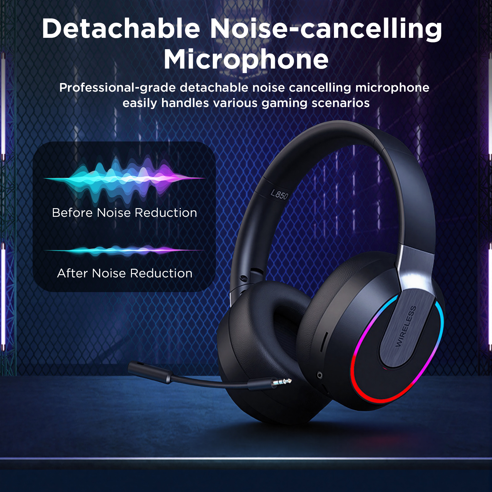 ETEPEHI 2.4GHz Wireless Gaming Headset for PS5/PS4/PC/Switch photo 6