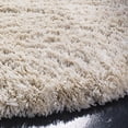thumbnail image 4 of Safavieh Polar Shag Collection PSG800A Solid Glam 3-inch Extra Thick Area Rug, 6'7" x 6'7" Round, Light Beige, 4 of 4