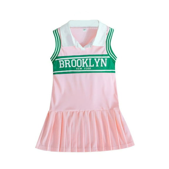 Toddler Kids Baby Girls Sleeveless City Printed Summer Dress Fashion Casual Outfits Trendy Dailywear 4-5 Years