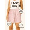 thumbnail image 2 of OHHSHEEN Women's Comfy Casual Lightweight Shorts - High-Waist Lounge Shorts with Pockets, Soft Summer Shorts with Elastic Waist, 2 of 5