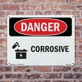 thumbnail image 5 of Corrosive OSHA Danger Rigid Plastic Sign 18 Inch x 12 Inch - 5 Pack, 5 of 8