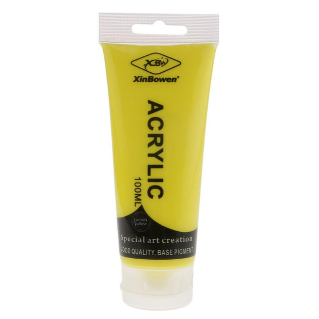 100ml Tubo de Pintura Acrílica de Pintura sobre Tela de Arcilla de Cerámica - amarillo, tal se describe Sunnimix Tubo de pintura acrílica
