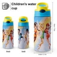 thumbnail image 2 of Tinker Bell Kids Water Bottle with Silicone Straw And Spill-Proof Lid, 12 Oz Stainless Steel Double-Wall Vacuum Insulated Water Bottles for Boys Girls, 2 of 8
