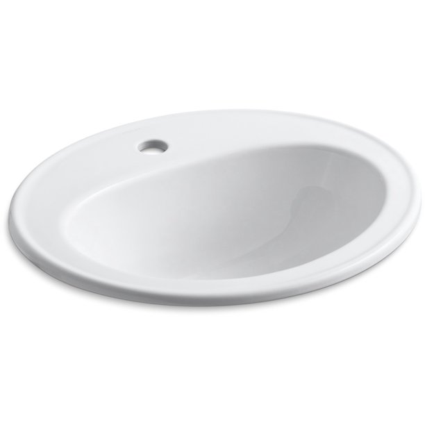 Kohler K21961 Pennington 201/4" Drop In Bathroom Sink White