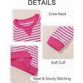 thumbnail image 6 of SANMIO Toddler Girl Clothes Girls Tracksuit Outfit Cute Striped Sweatshirt Sweatpants Set Fall Winter Sweatsuit For Girls 1-5T, 6 of 7