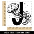 thumbnail image 2 of Animal Alphabet Letter J for Jellyfish Square Rubber Stamp Stamping Scrapbooking Crafting - Medium 1.75in, 2 of 7