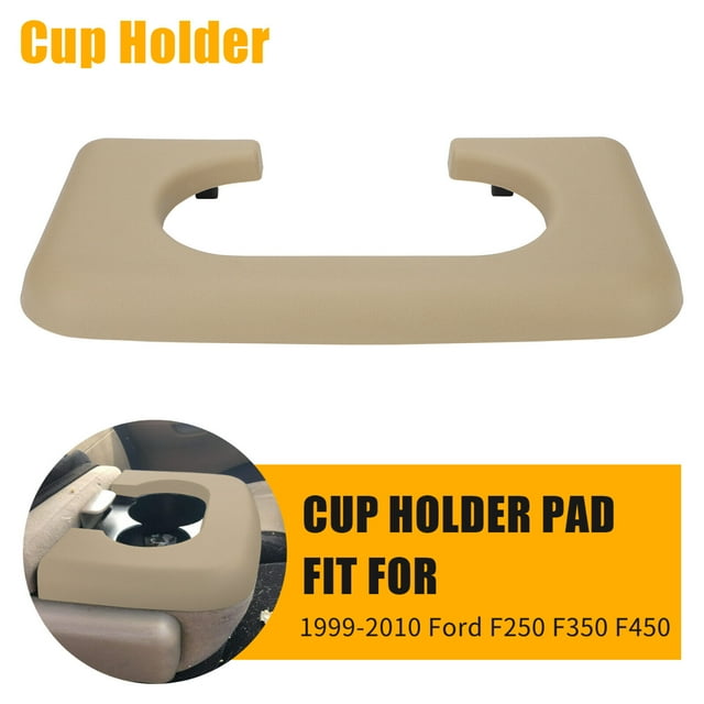 Qiaoxi Center Console Cup Holder Replacement Pad Compatible for F250 F350 F450 1999-2010 Automobile Bench Seat Center Console Cupholder Pad Interior Decor