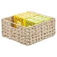 thumbnail image 6 of mDesign Woven Farmhouse Kitchen Pantry Storage Basket Box, 3 Pack, Cream/Beige, 6 of 8
