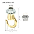 thumbnail image 2 of Uxcell 37mmx23mm Ceiling Hook, 2 Pack Screw Hooks Light Fixtures Accessory for Hanging Plants, Chandeliers, Gold Tone, 2 of 4