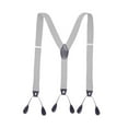 thumbnail image 2 of TISHITA Men's Suspenders Adjustable 6 Clips Gift Elastic for Jeans Dance Formal Wear Light Gray, 2 of 8