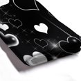 thumbnail image 5 of Early 2000s Shower Curtain for Bathroom, Black Glitter Love Heart 90s Old School 2000''s Bathtubs Bath Curtain Set Valentine''s Day Decor Waterproof Durable Fabric with 12 Hooks, 72x72 inches, 5 of 6