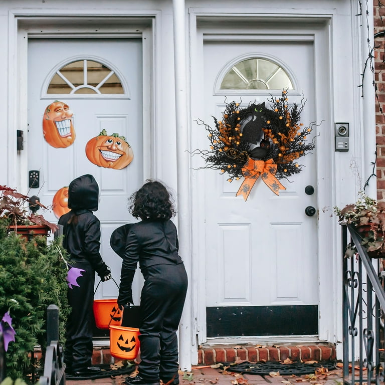 Owl Halloween hotsell Wreath, Owl Trick or Treat Wreath, Halloween Wreath, Halloween Decor, Front Door Wreath, Owl Wreath, Farmhouse Wreath