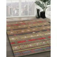 thumbnail image 3 of Ahgly Company Machine Washable Indoor Rectangle Contemporary Dark Almond Brown Area Rugs, 2' x 5', 3 of 7