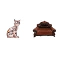 thumbnail image 1 of Estatua De Sofá Con Forma De Gato En Miniatura, Figura Decorativa, Escultura Animal, Artesanía, Adorno Para Chimenea, Modelo De Silla Individual, Accesorio De Bricolaje, Mueble En Miniatura, 1 of 8