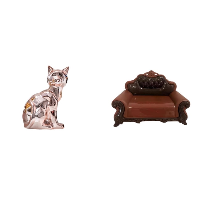 Estatua De Sofá Con Forma De Gato En Miniatura, Figura Decorativa, Escultura Animal, Artesanía, Adorno Para Chimenea, Modelo De Silla Individual, Accesorio De Bricolaje, Mueble En Miniatura